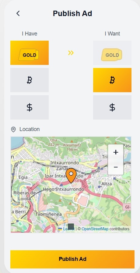 Media GBC hoán đổi - Trao đổi ứng dụng vàng và bitcoin P2P 5