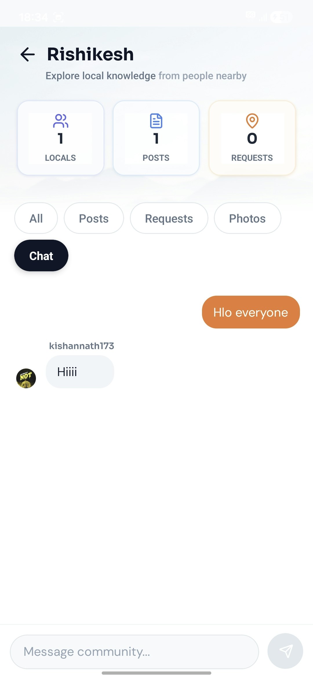 Community platform for travellers - Main product screenshot demonstrating key features and user interface