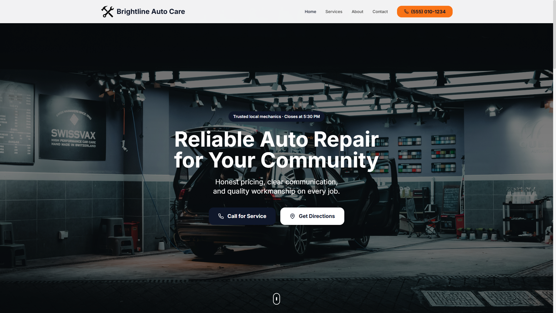 Mechanic Workshop Website Template gallery image