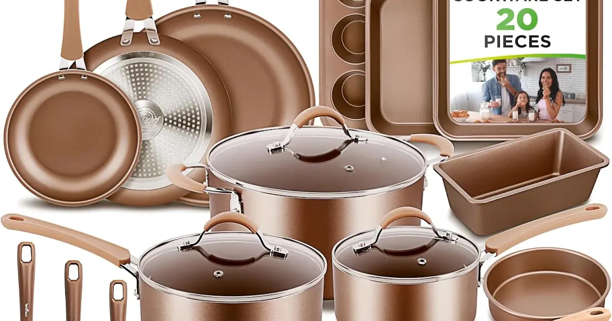 NutriChef 20-Piece Cookware Set gallery image