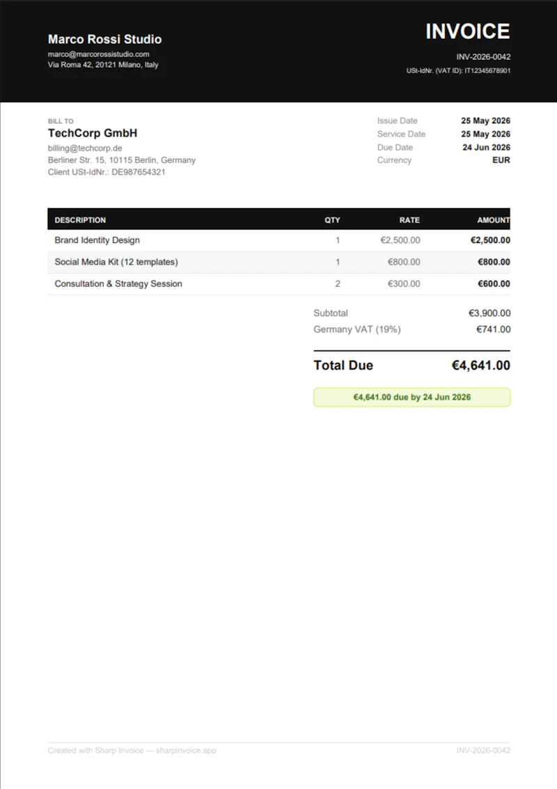 Sharp Invoice  screenshot 3