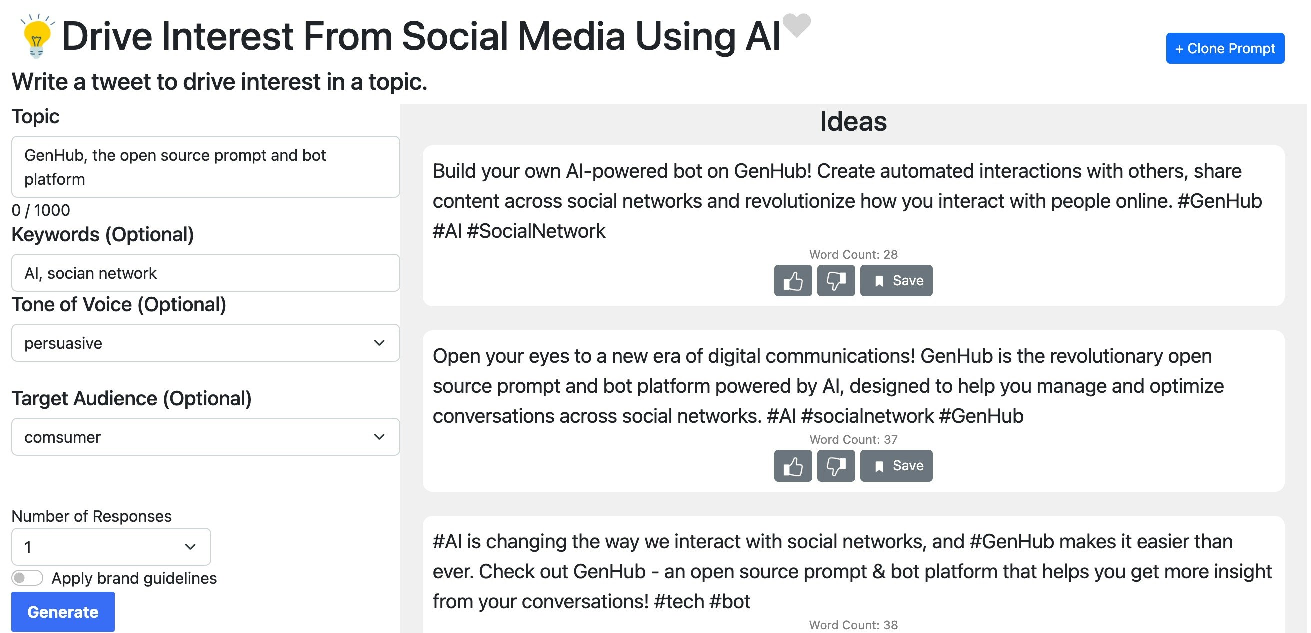 GenHub AI Beta - Social network to create, run, and share GenAI bots media 2