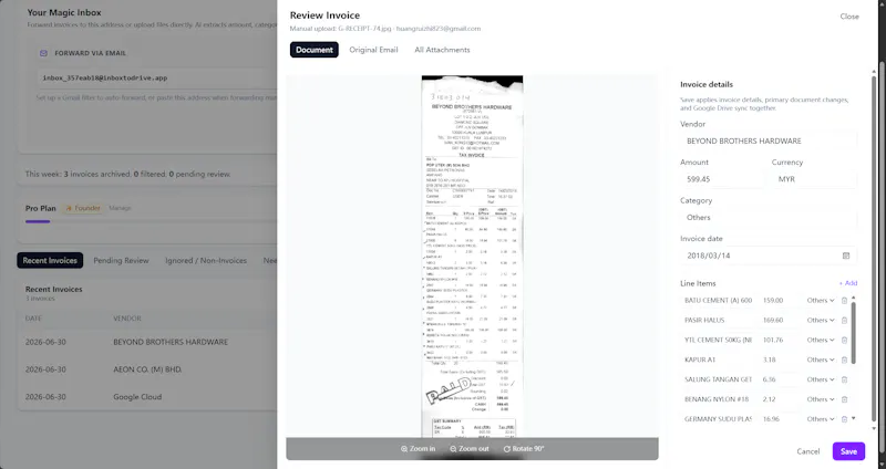 InboxToDrive screenshot 4