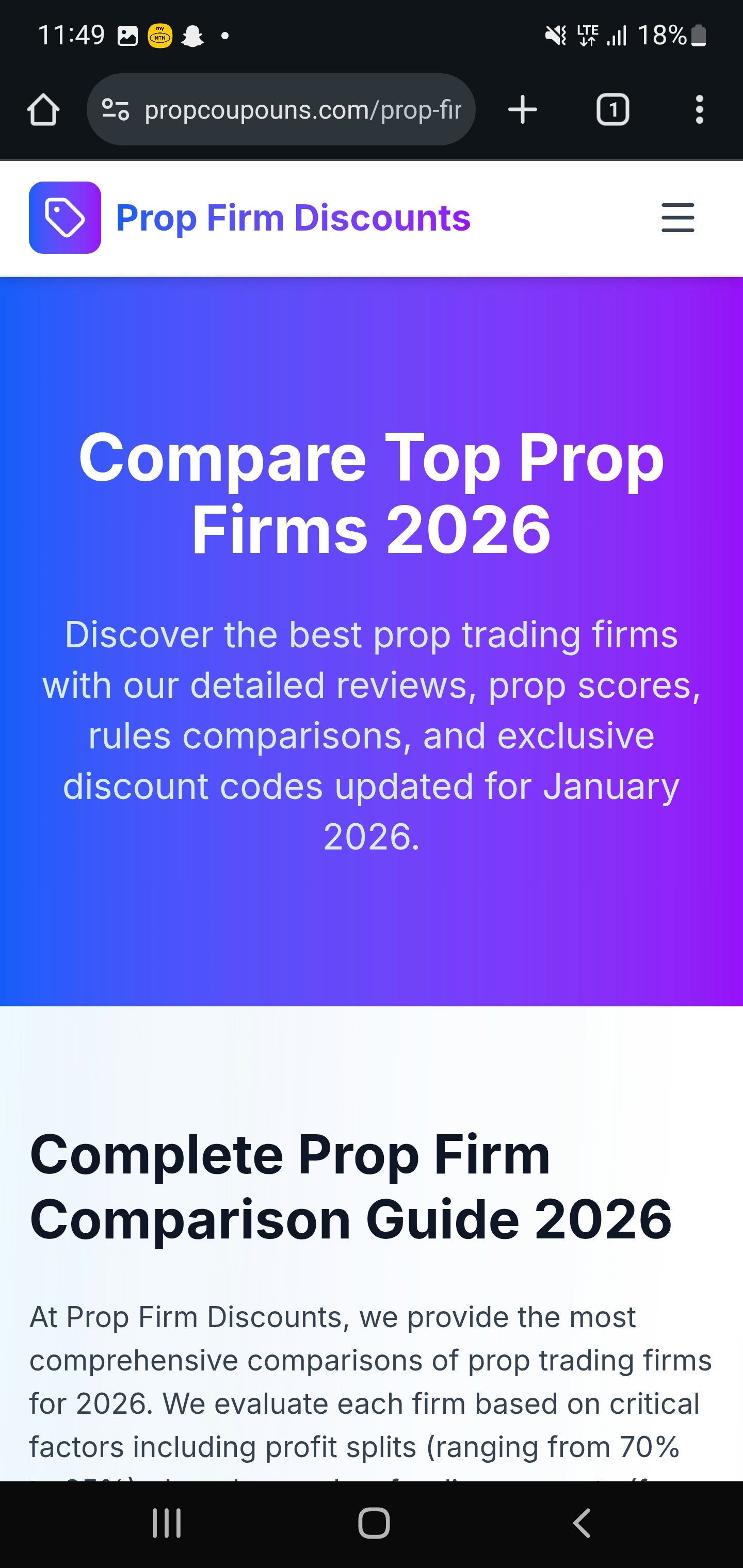 Prop Firm Discount Codes January 2026 gallery image