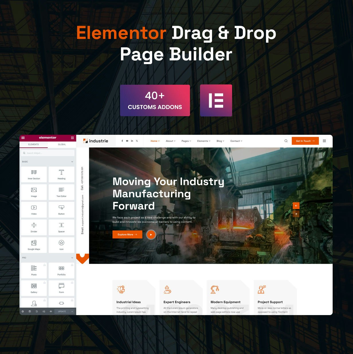 Industrie - WordPress Teması - Fabrika ve endüstri için en iyi WordPress teması medya 5