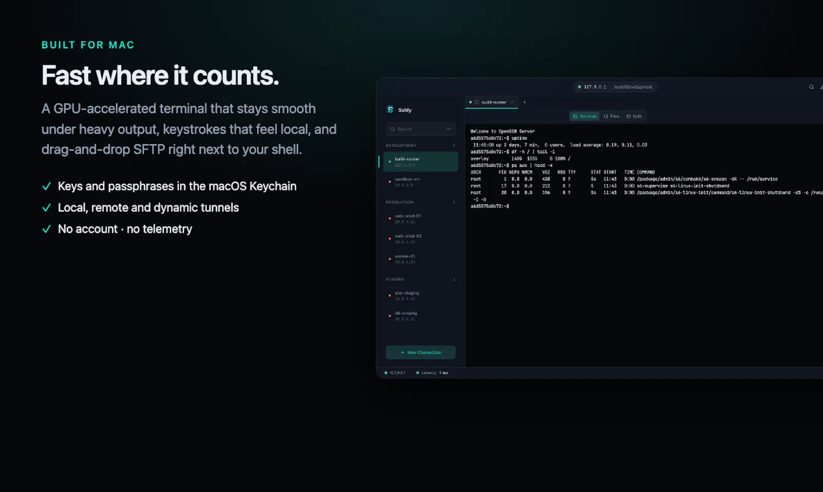 Sshly — SSH, made friendly. screenshot 5