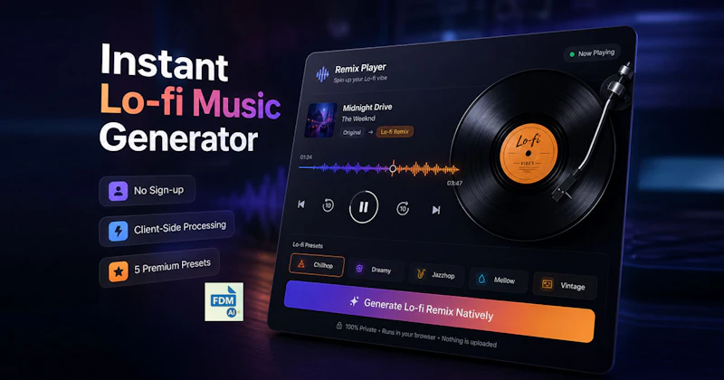 FDM AI LO-Fi Music Converter screenshot 1
