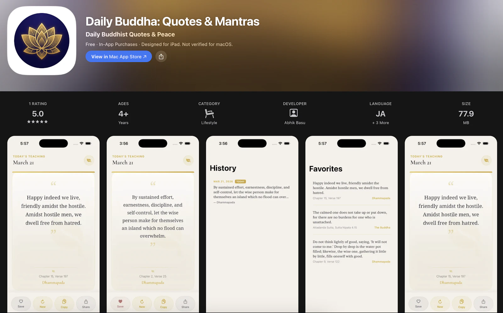 Daily Buddha - Quotes & Mantras screenshot 1