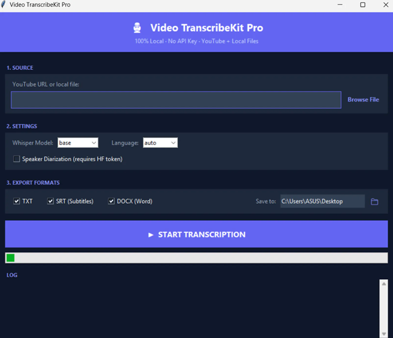 Video Transcriber Pro screenshot 2