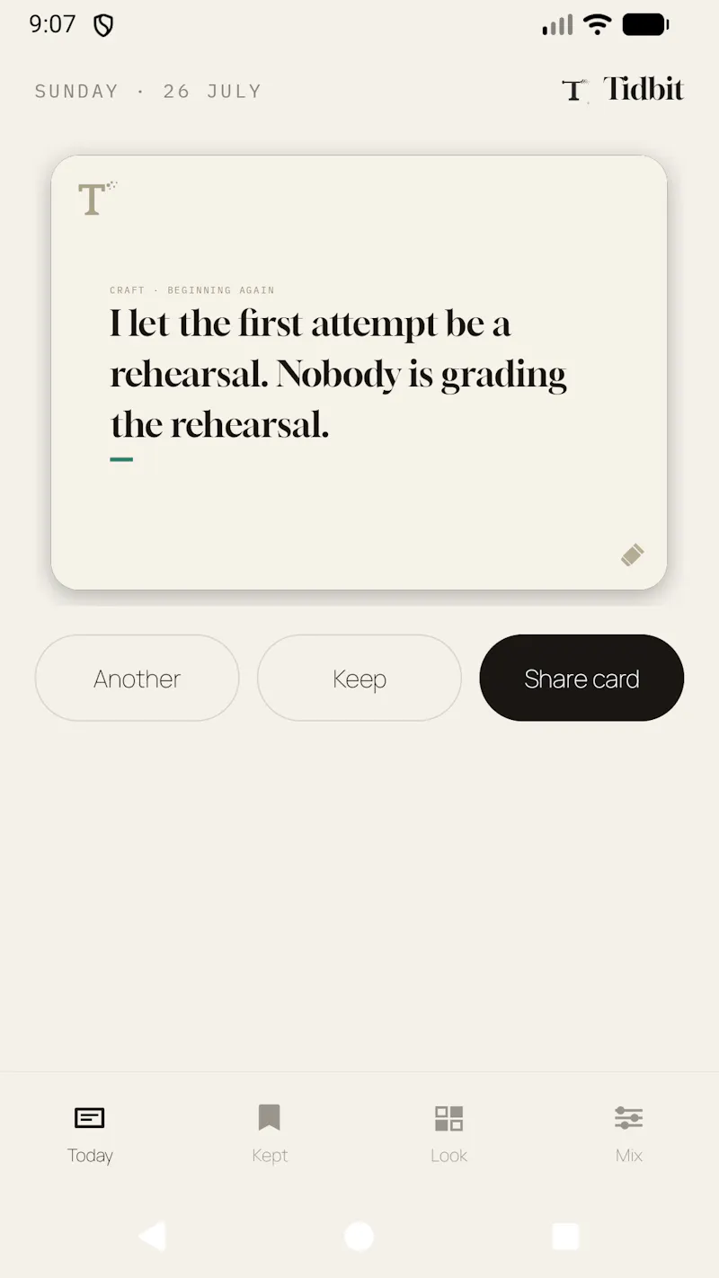 Tidbit — a little something each day screenshot 3