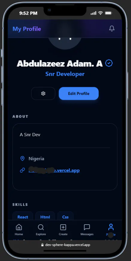 DevSphere screenshot