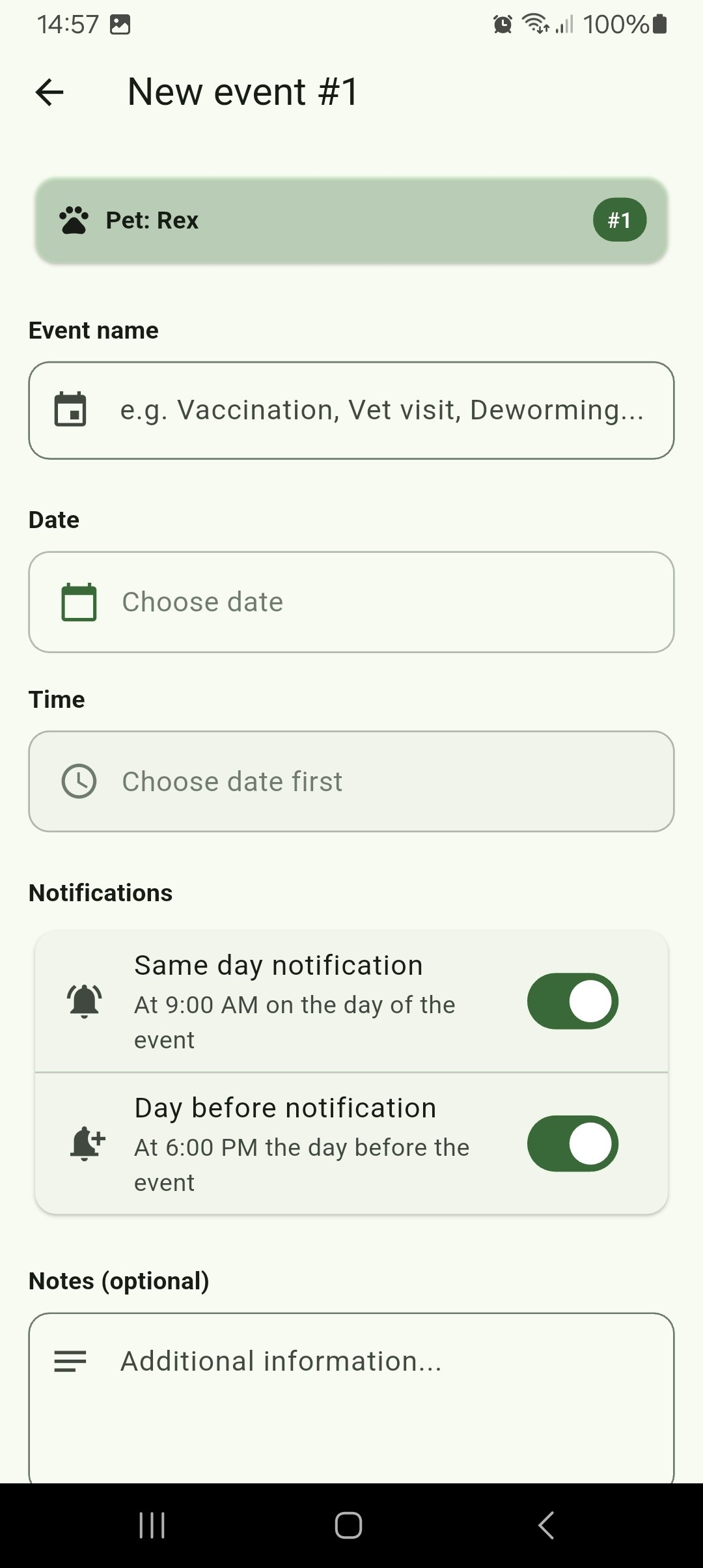 Pet Care: Health Tracker gallery image