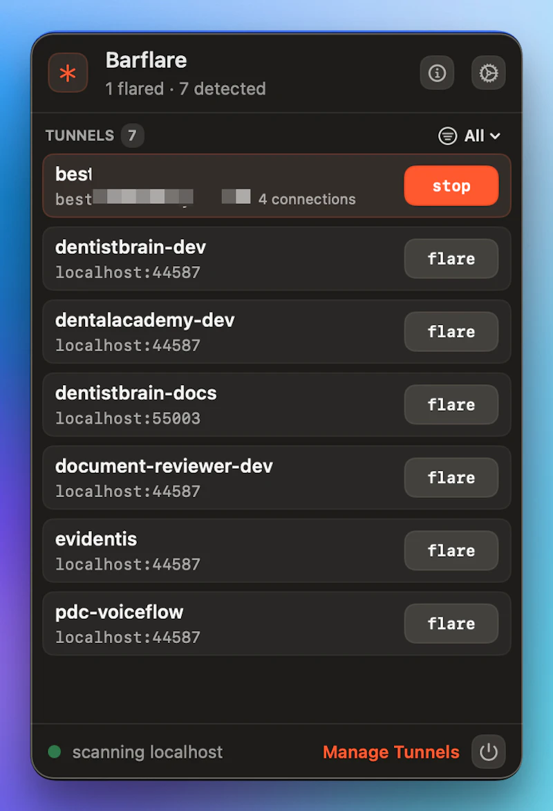 Barflare screenshot 1