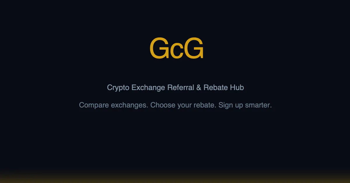 GcG — Crypto Exchange Rebate Comparison gallery image