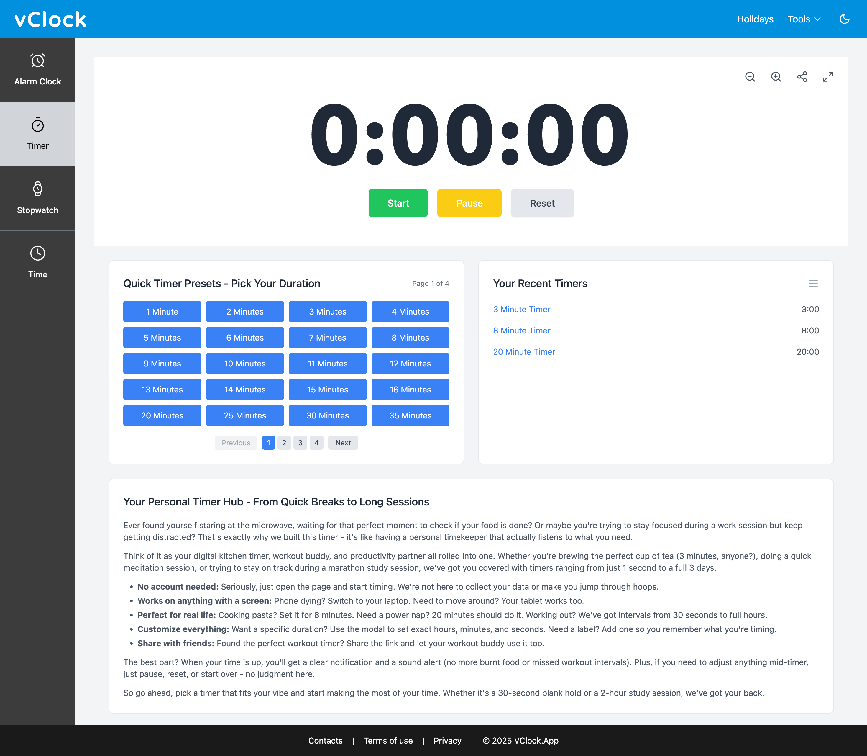 Vclock - Establezca alarmas gratis |Vclock media 2