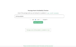 Package name availability checker media 1