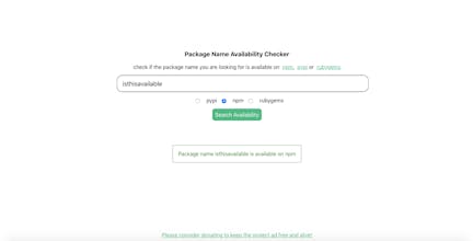 Package name availability checker gallery image