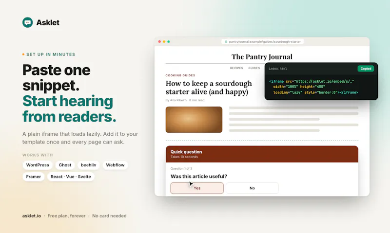 Asklet.io screenshot 2