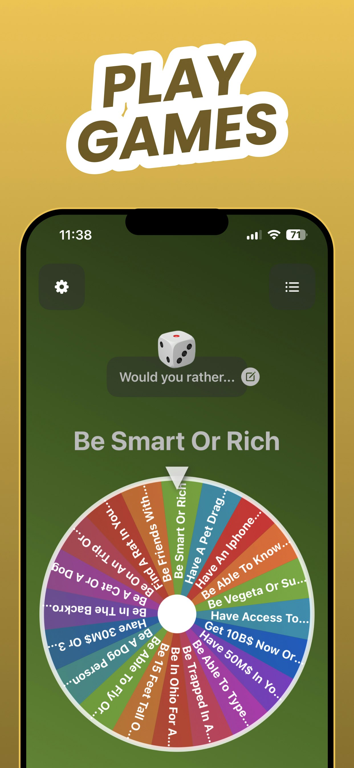 Média La Roulette - Faites tourner une roue gréée, faites des farces vos amis, décidez n'importe quoi 6