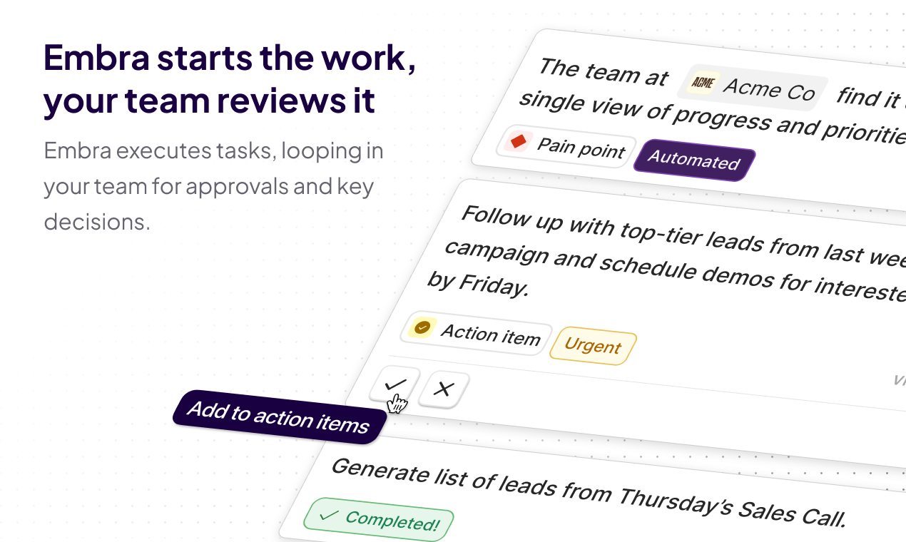 Abbraccio - Unificare il lavoro con agenti AI - Meetings, CRM, Research ed Email media 5
