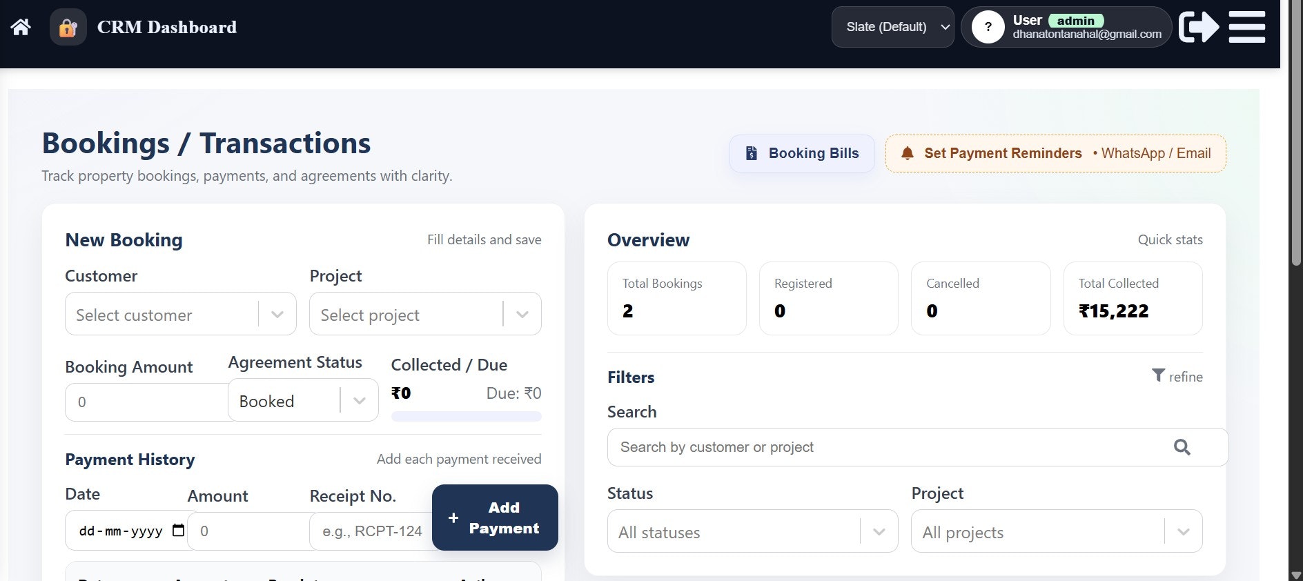 CRM App for Real Estate companies - Screenshot 2 preview