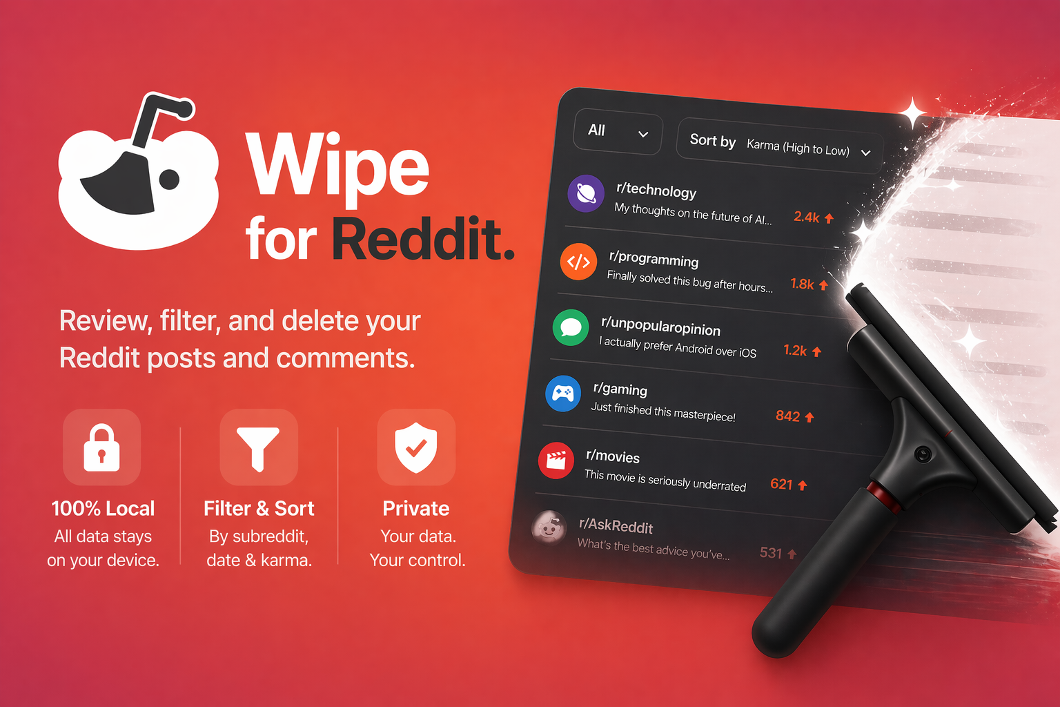 Wipe for Reddit