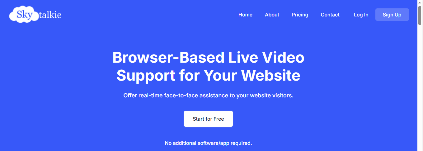 Média Skytalkie - Support client vidéo et audio en direct basé sur un navigateur 1