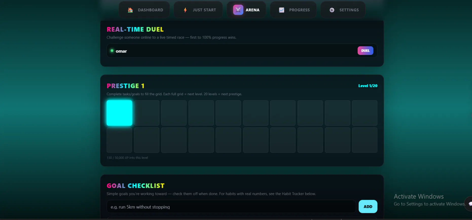 FocusArena Web App gallery image