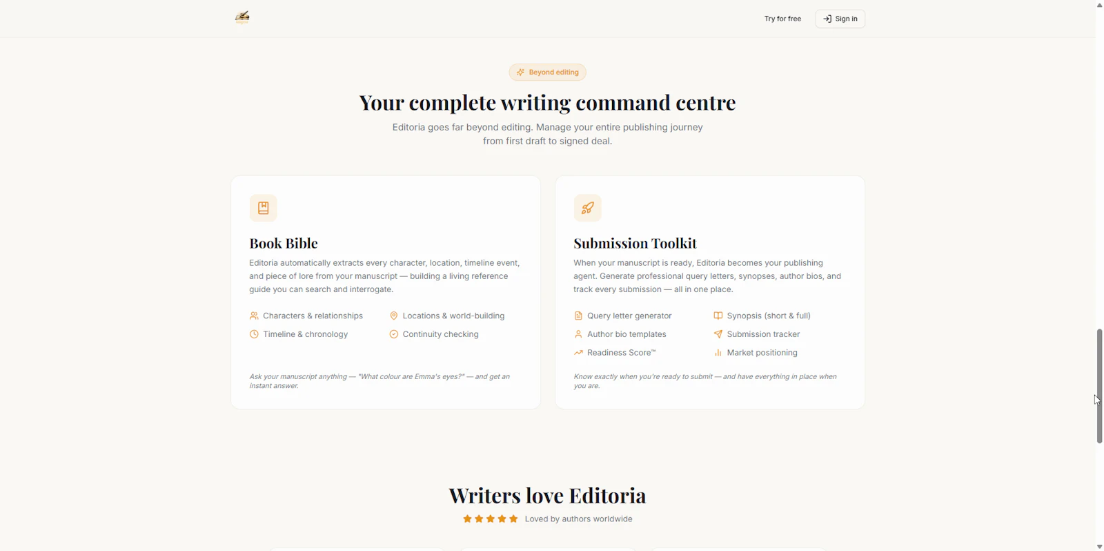 Editoria screenshot 2