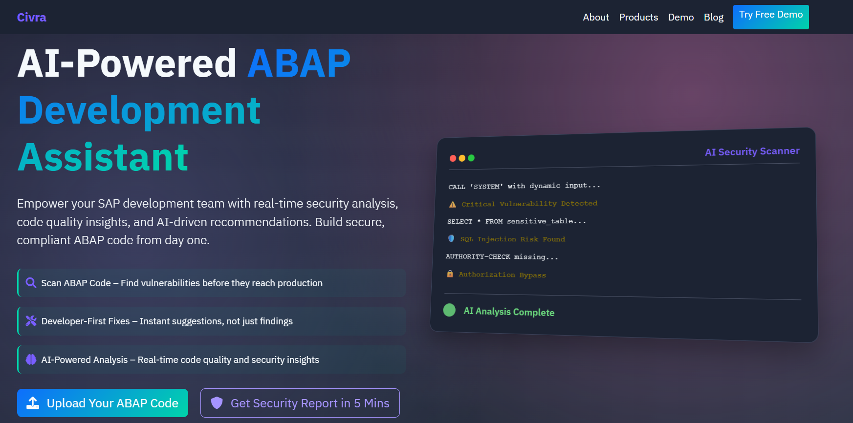AI-Powered ABAP code security assistant logo