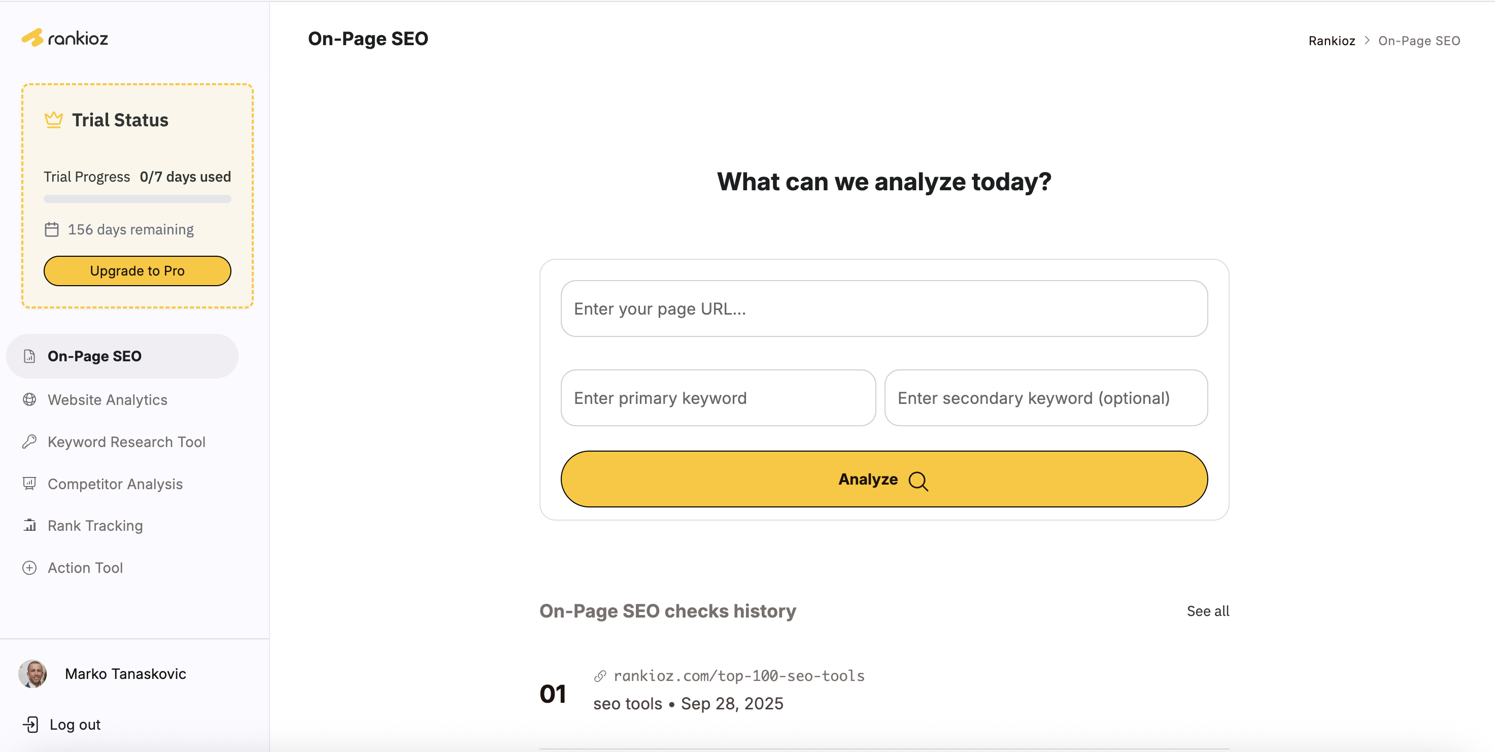Média rankioz.com - Outil de référencement tout-en-un pour l'analyse des concurrents et des mots clés 2