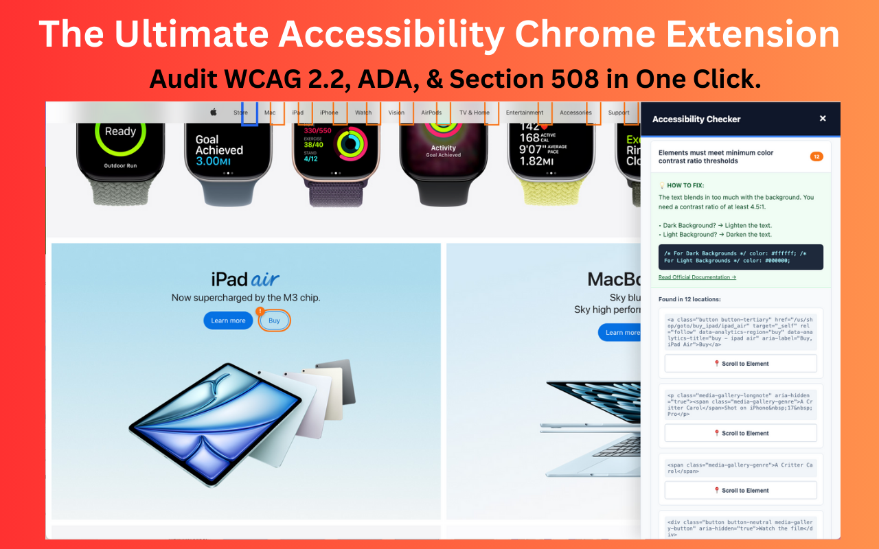 Accessibility Chrome Extension gallery image