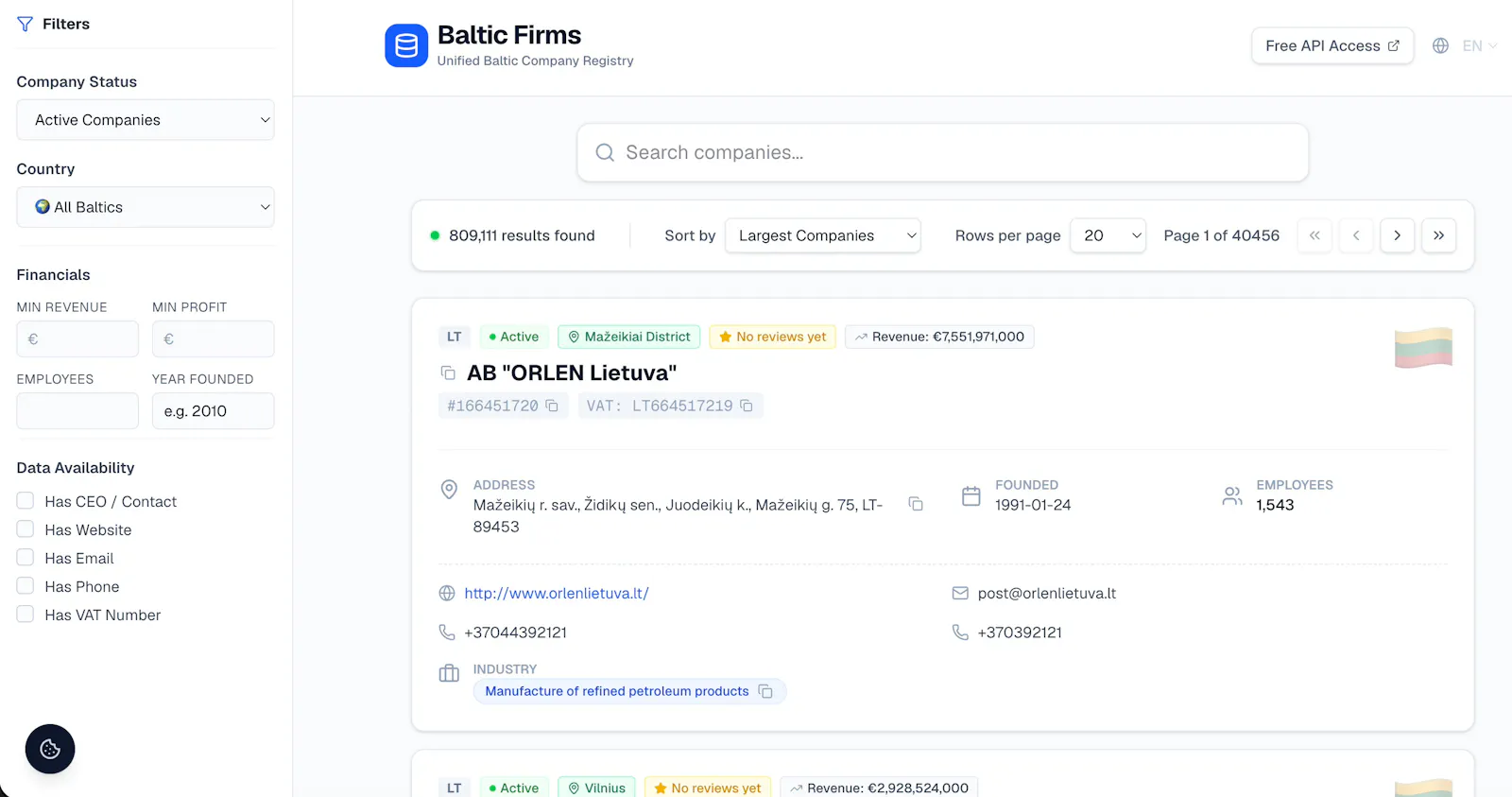 Baltic Firms screenshot 3