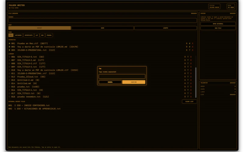 Falken Writer screenshot 3