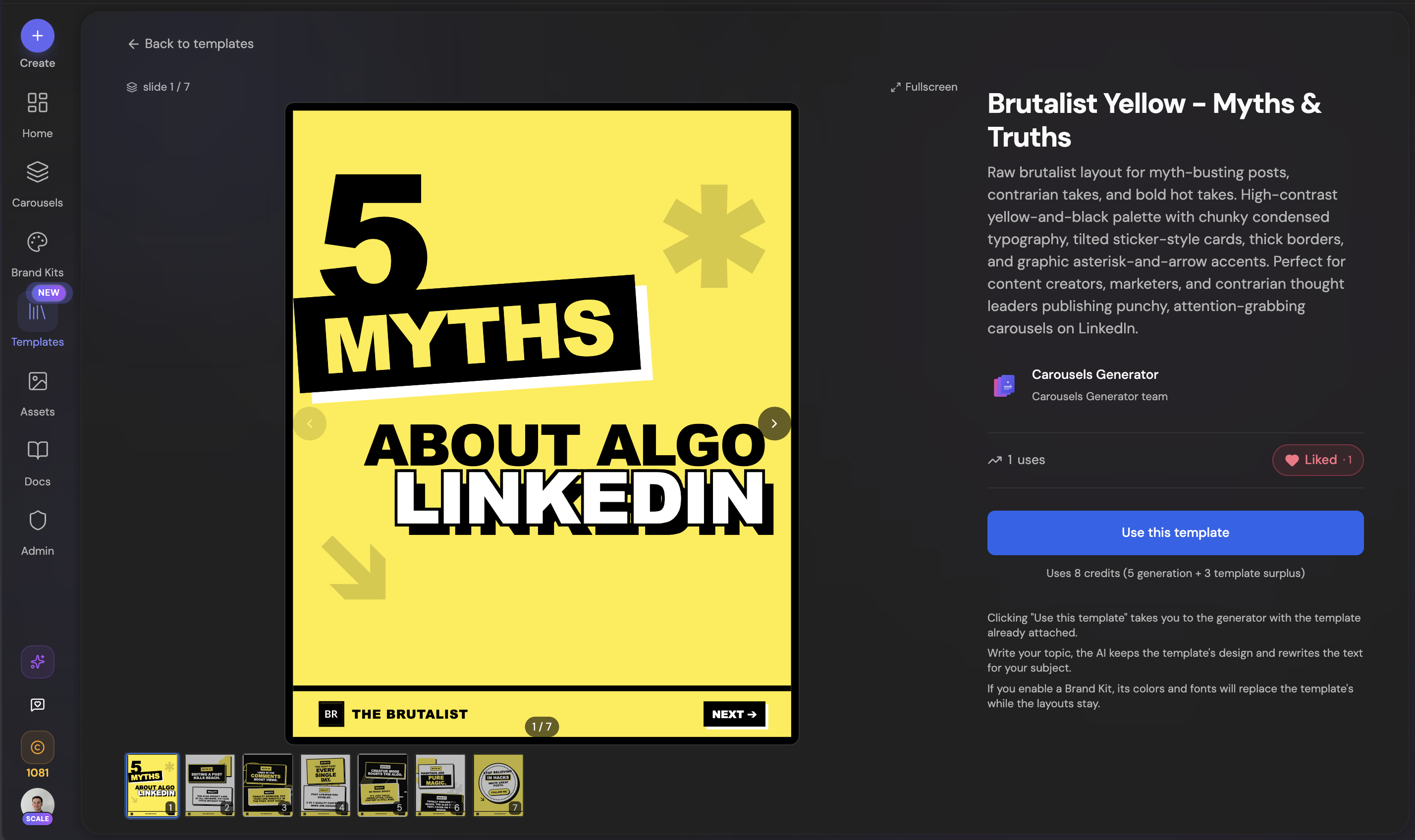 Carousels Generator Templates gallery image