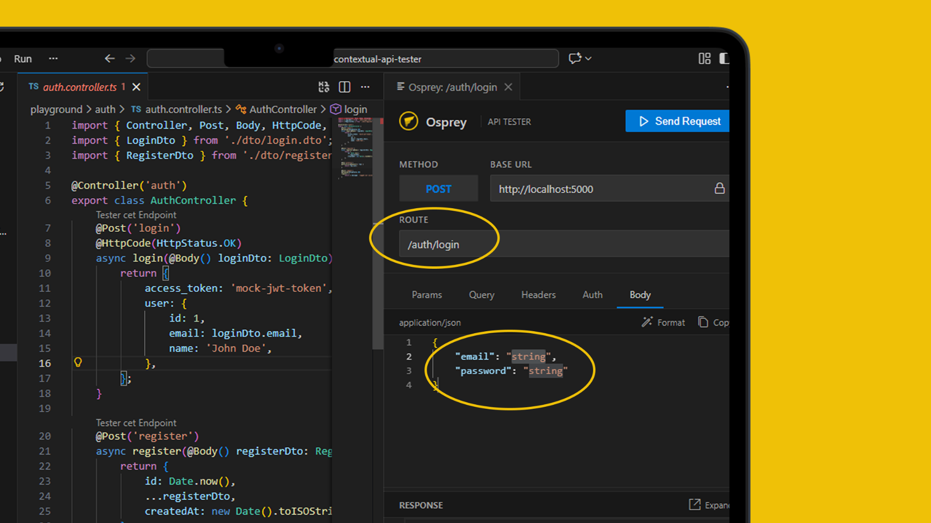 OSPREY API TESTER  - Screenshot 2 showing product features and functionality