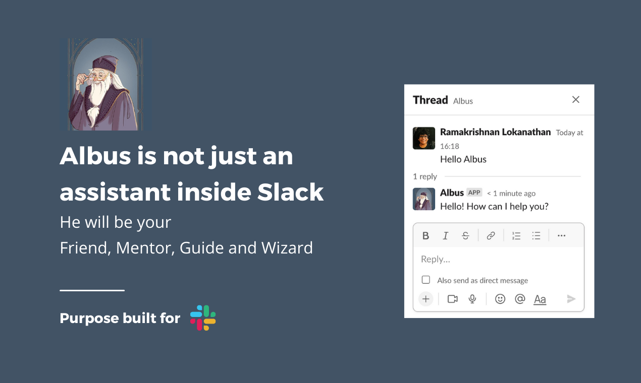 Альбус - Ваш личный товарищ по команде AI с питанием GPT-3 внутри Slack медиа 1