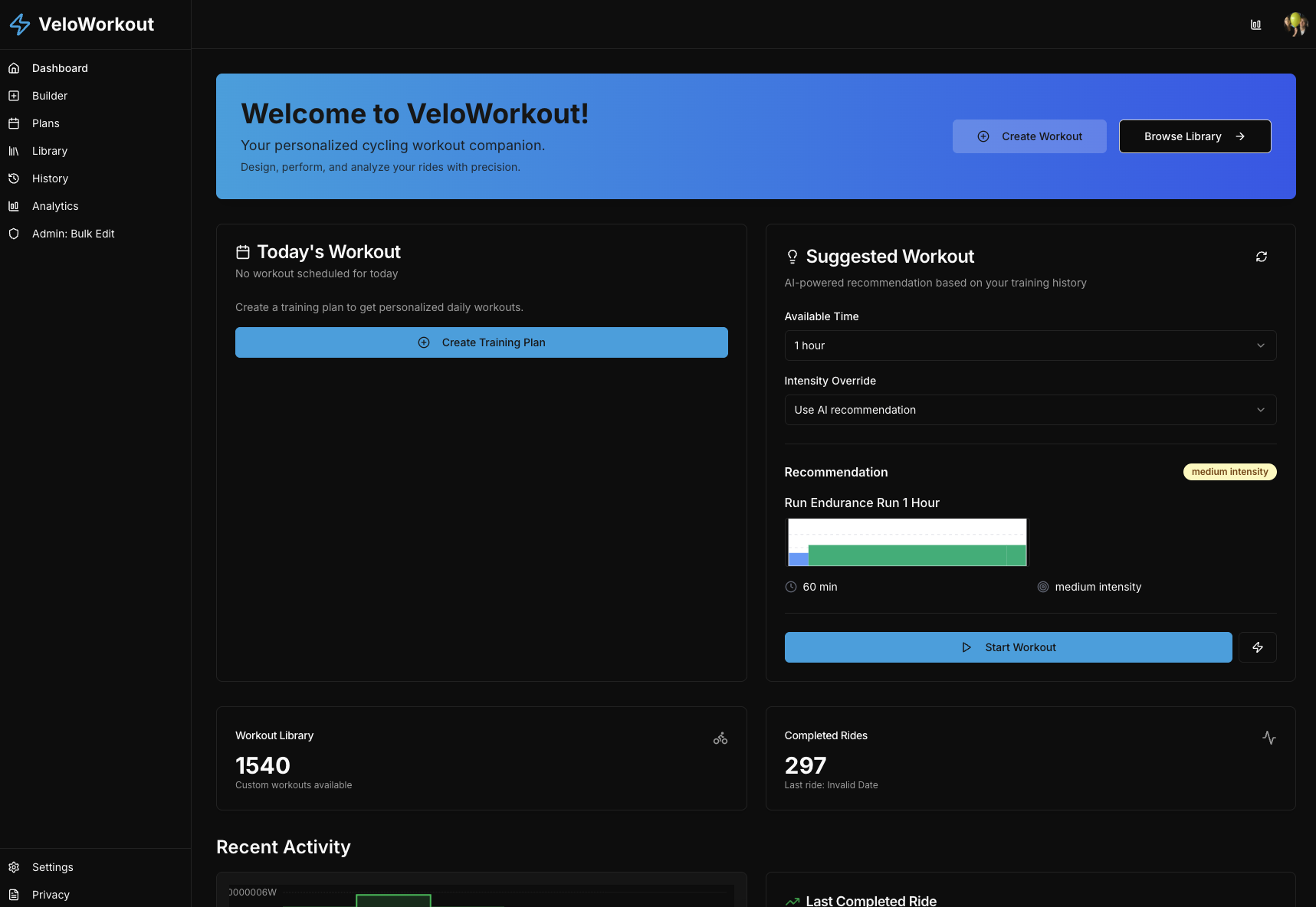 VeloWorkout gallery image