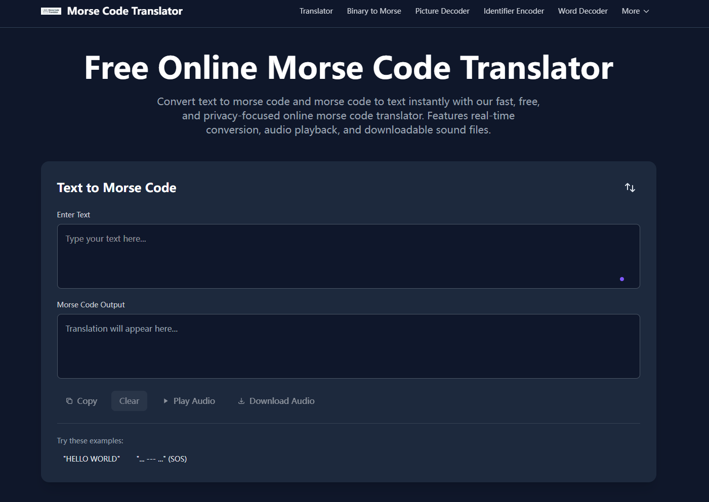 Morse Code Translator gallery image