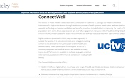ConnectWell & UC Berkeley Public Health media 3