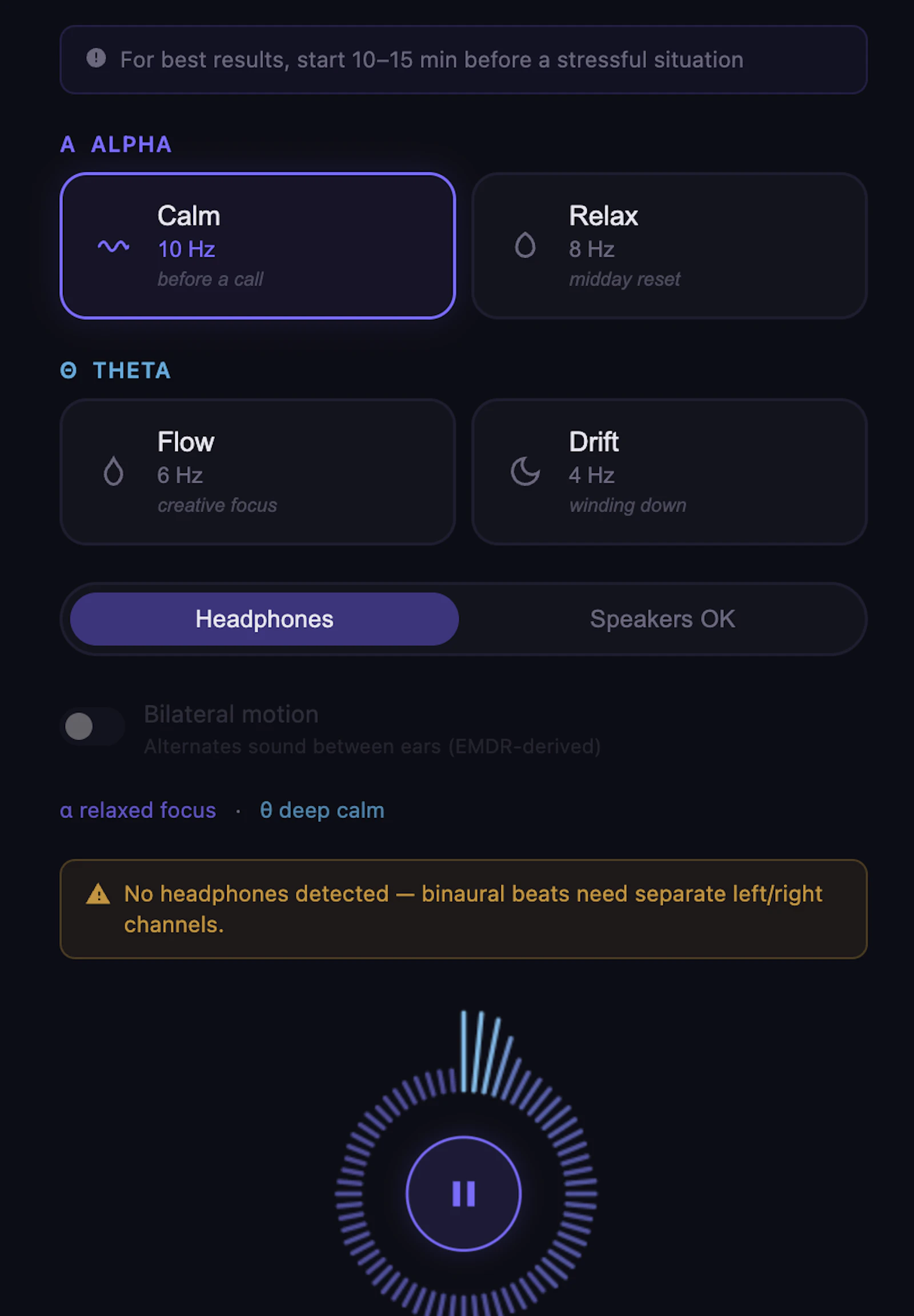 sossego — sound for stillness screenshot 1