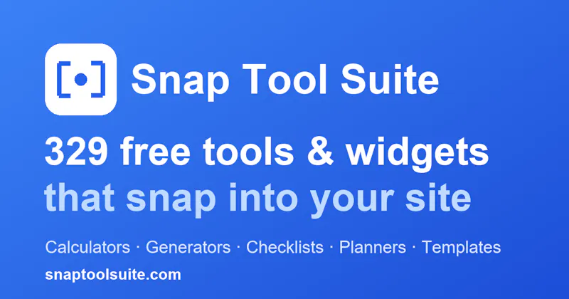 Snap Tool Suite screenshot 1