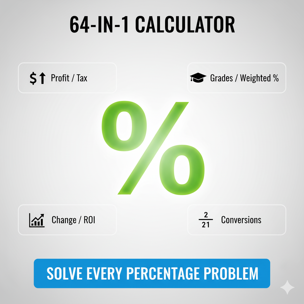 Advanced 64-in-1 Percentage Calculator gallery image