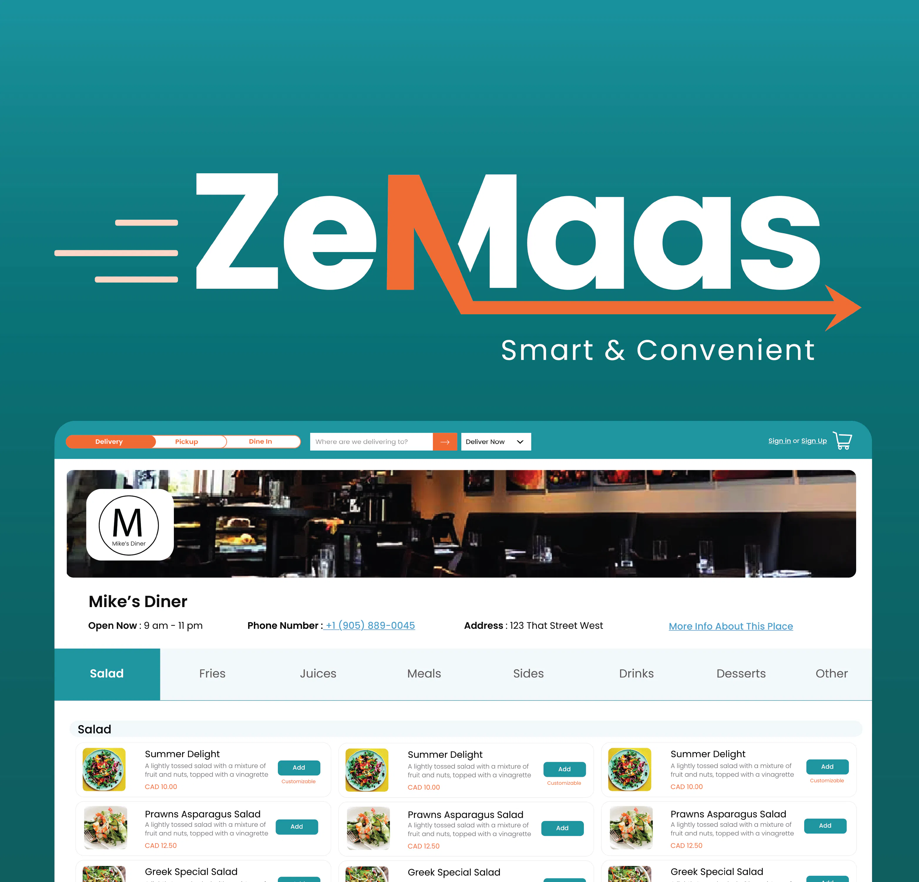 ZeMaas Online Ordering Solution