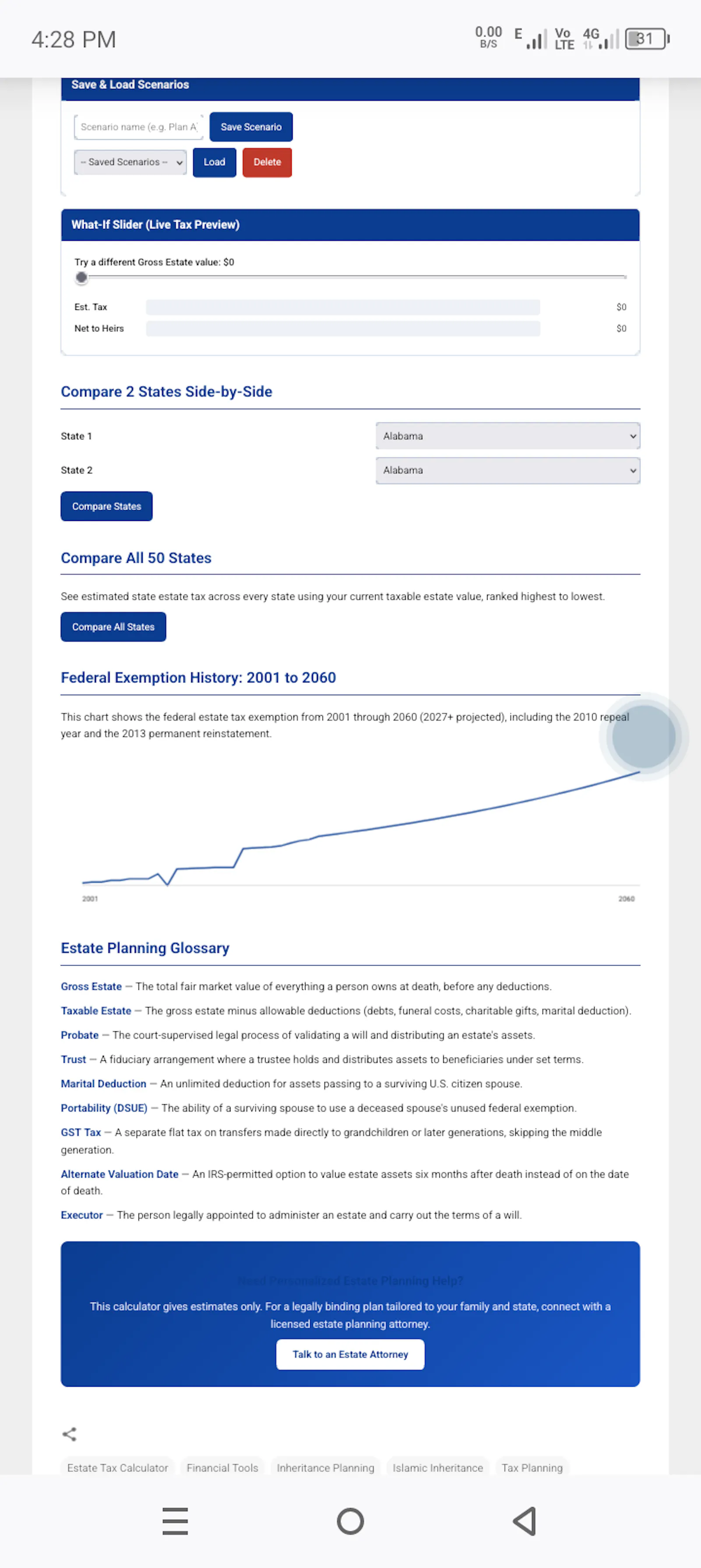 Estate Tax & Inheritance Calculator screenshot 3