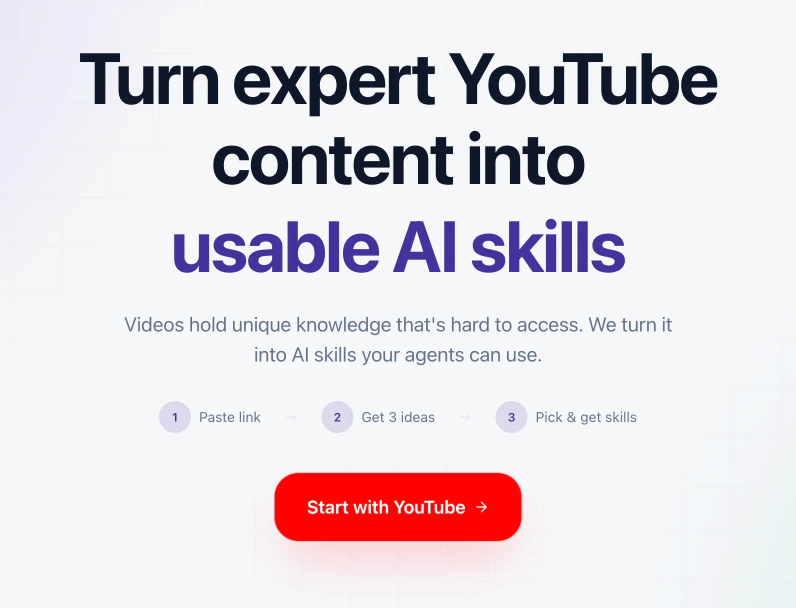 Banner del producto YouTube -> AI Skillsets