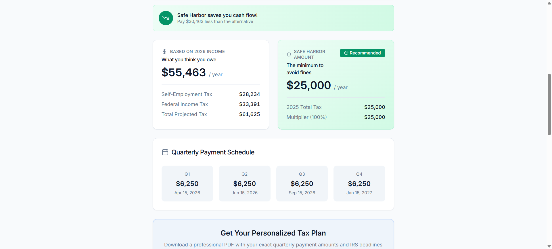 Safe Harbor Tax Shield (2026 Edition) - Screenshot 2 showing product features and functionality