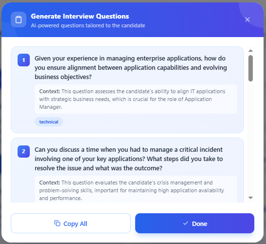 HireIQ - Hiring Assistant for Teams - Screenshot 3 showing product features and functionality