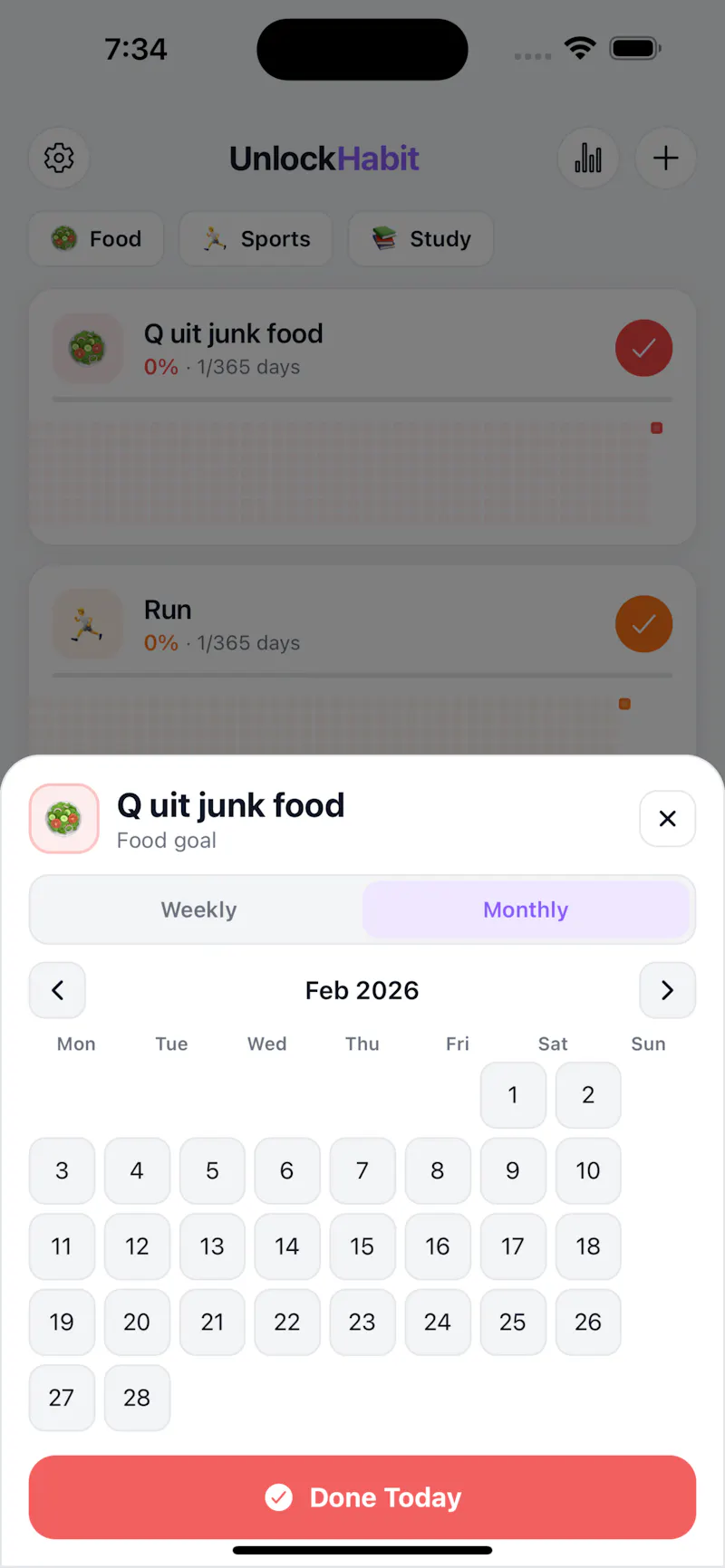 UnlockHabit screenshot 4