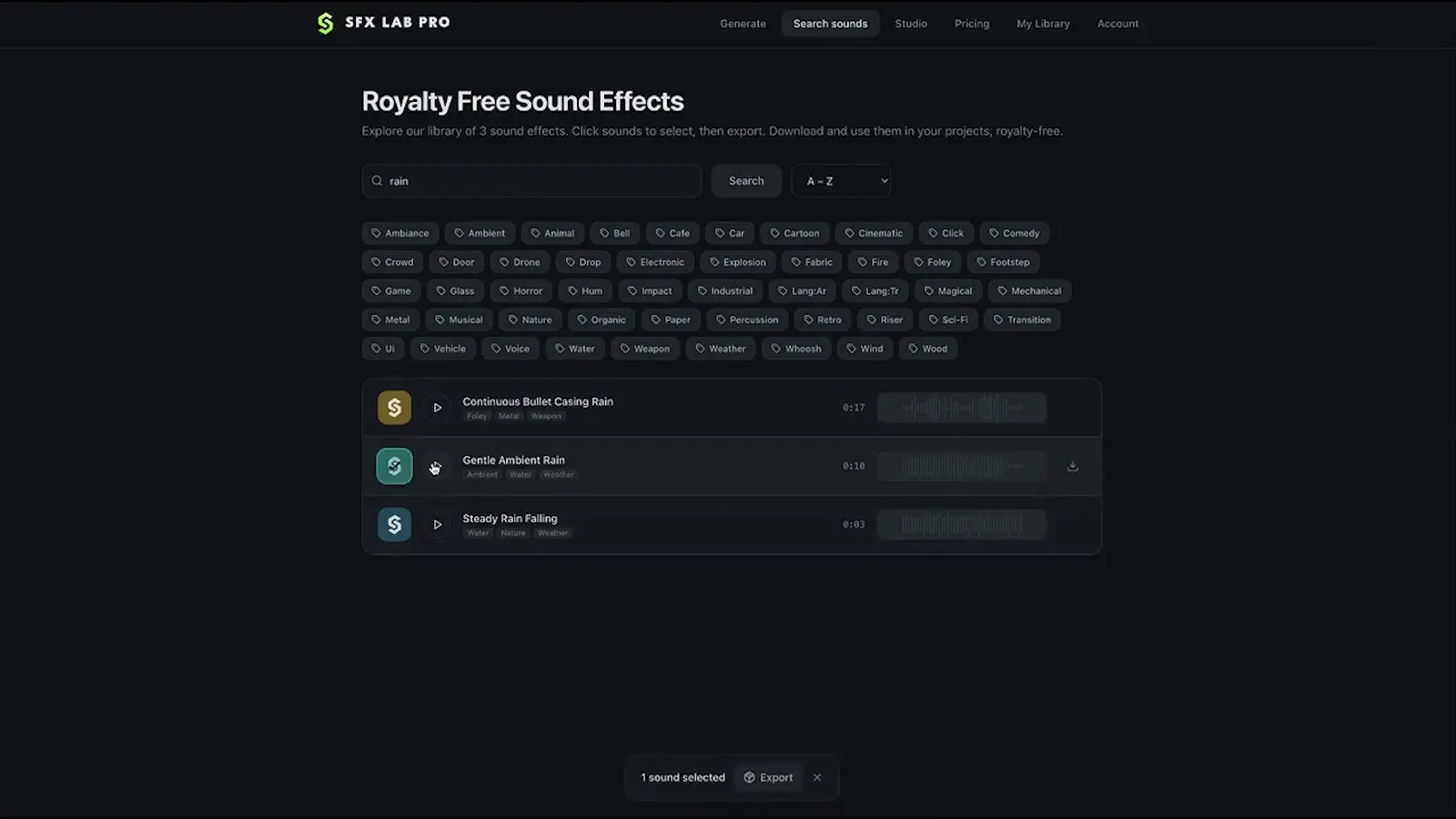 SFX Lab Pro screenshot 1 (video preview)